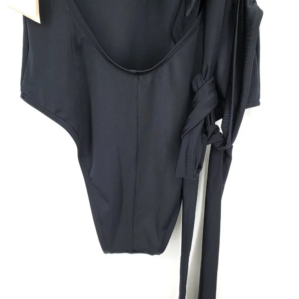NWT‎ We Are HAH 1 4 Ur Soul One Shoulder Swimsuit Black Size Medium